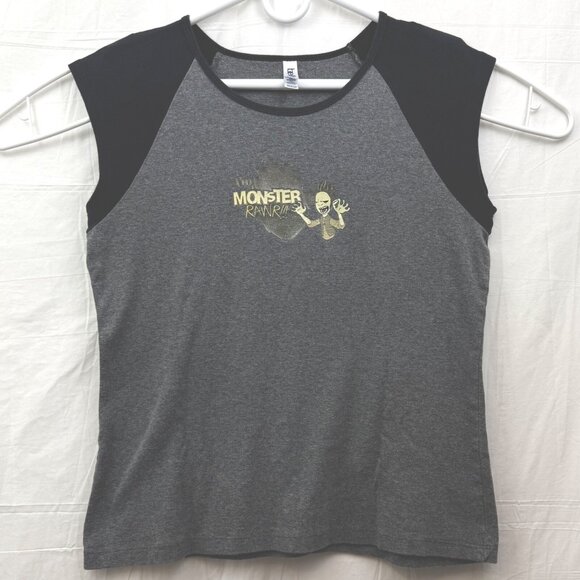 Dungeons & Dragons I'm A Monster Rawr! Sleeveless Tee Women XL Gray Black - Picture 1 of 6
